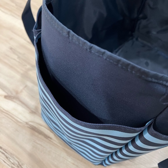 PartyLite Striped Utility Tote Bag - Blue & Navy - Picture 3 of 6